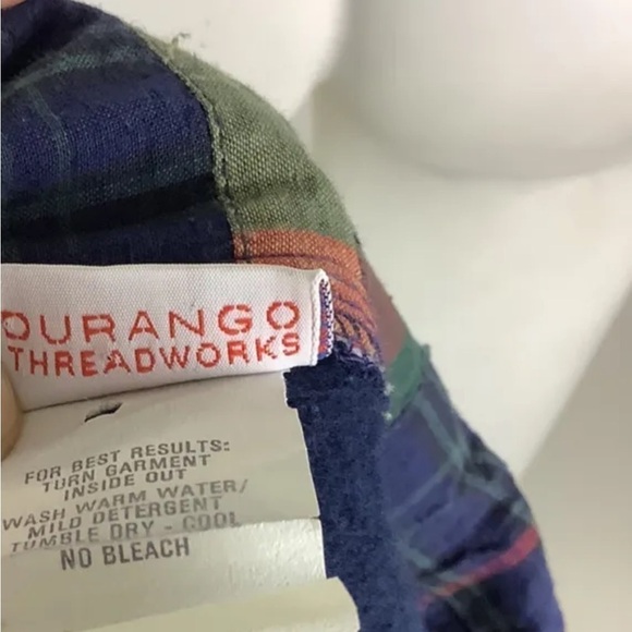 Vintage Durango Threadworks Womens Sz XL Big Letter Spell Out Sweatshirt Blue - Picture 6 of 8